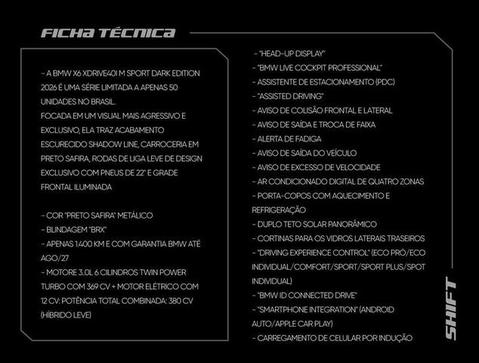 BMW X6 XDRIVE 40i M SPORT 3.0 Bi-TB (HIB.)